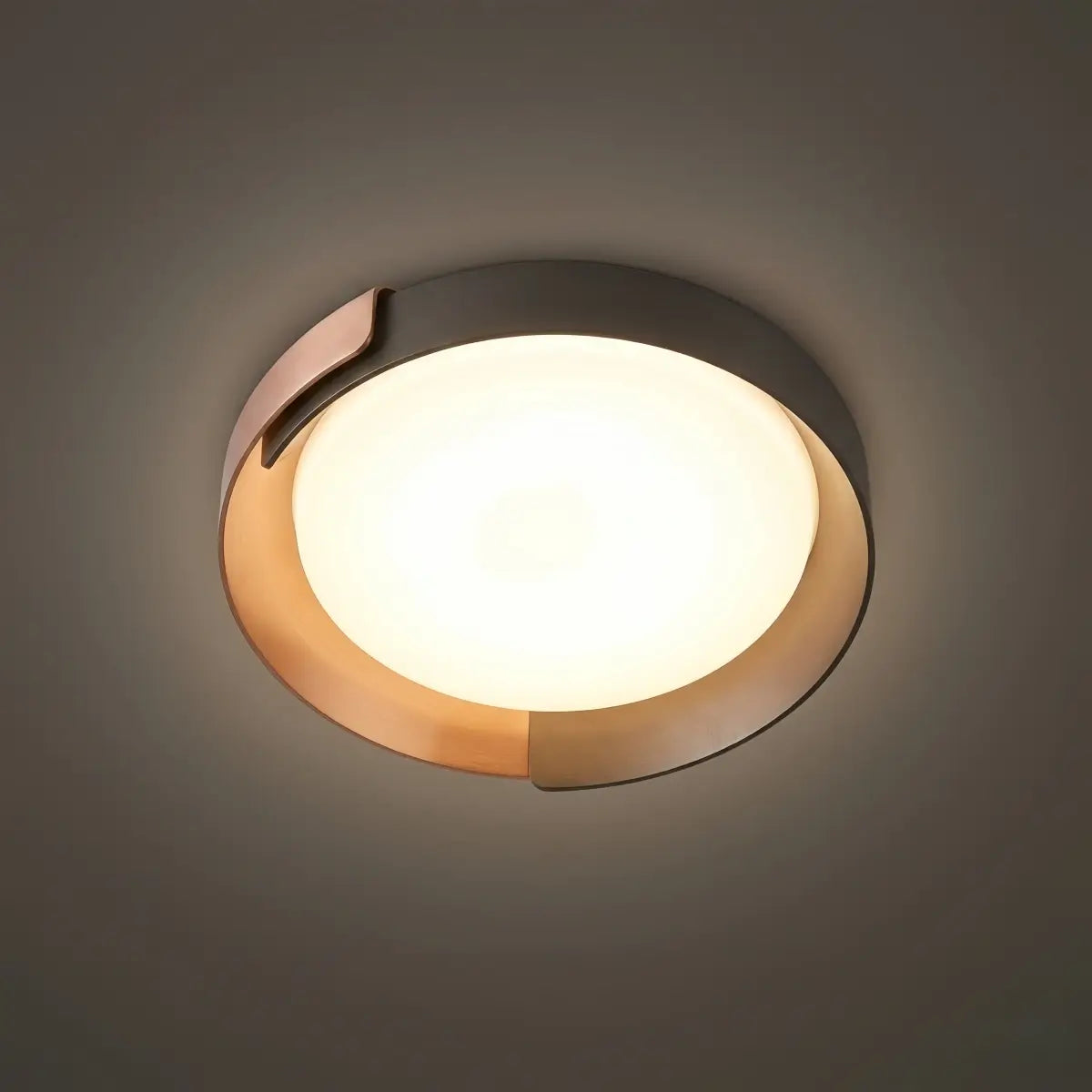 Modern Round Flush Mount Ceiling Light – Metal & Acrylic LED Fixture for Bedroom - Flindria