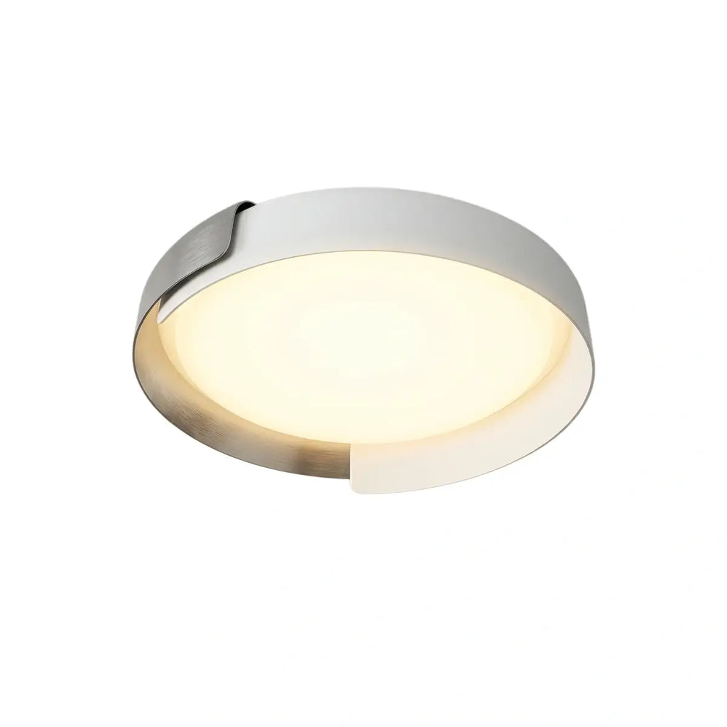 Modern Round Flush Mount Ceiling Light – Metal & Acrylic LED Fixture for Bedroom - Flindria
