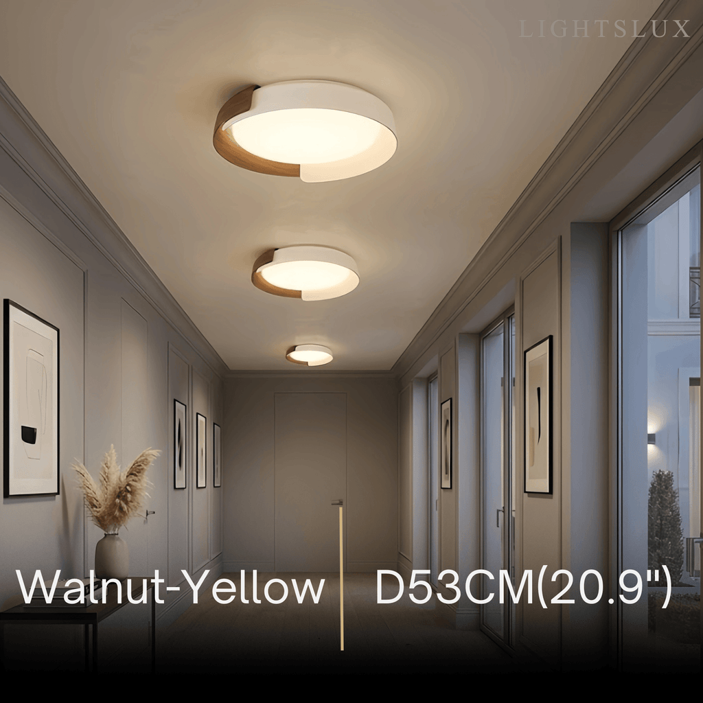 Modern Round Flush Mount Ceiling Light – Metal & Acrylic LED Fixture for Bedroom - Flindria