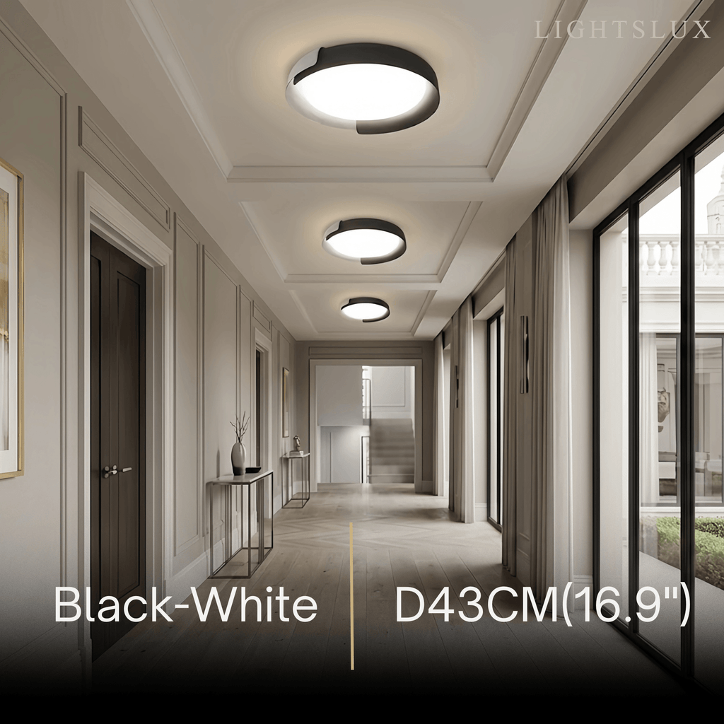 Modern Round Flush Mount Ceiling Light – Metal & Acrylic LED Fixture for Bedroom - Flindria