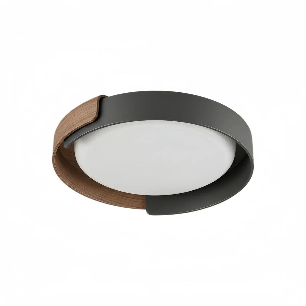 Modern Round Flush Mount Ceiling Light – Metal & Acrylic LED Fixture for Bedroom - Flindria