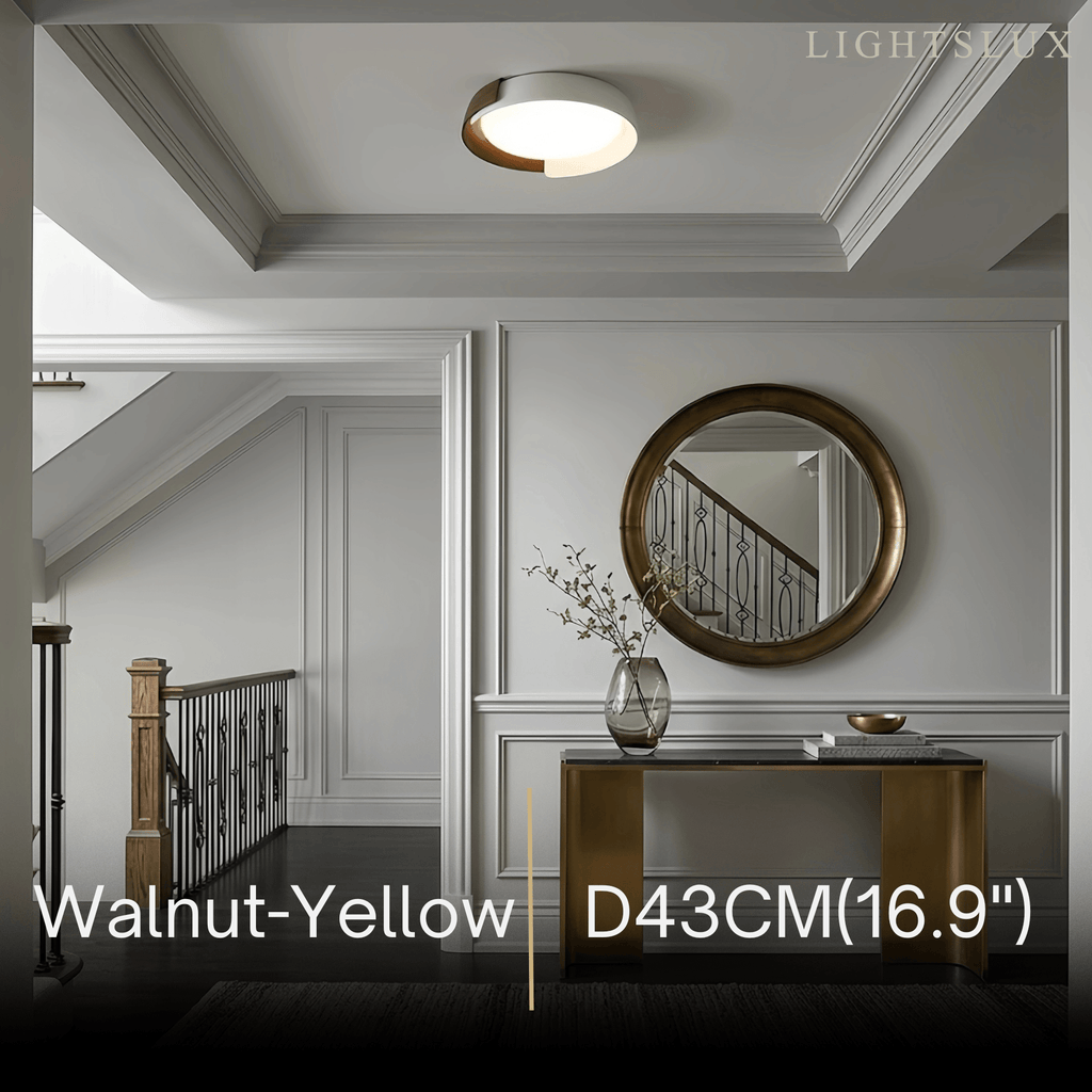 Modern Round Flush Mount Ceiling Light – Metal & Acrylic LED Fixture for Bedroom - Flindria