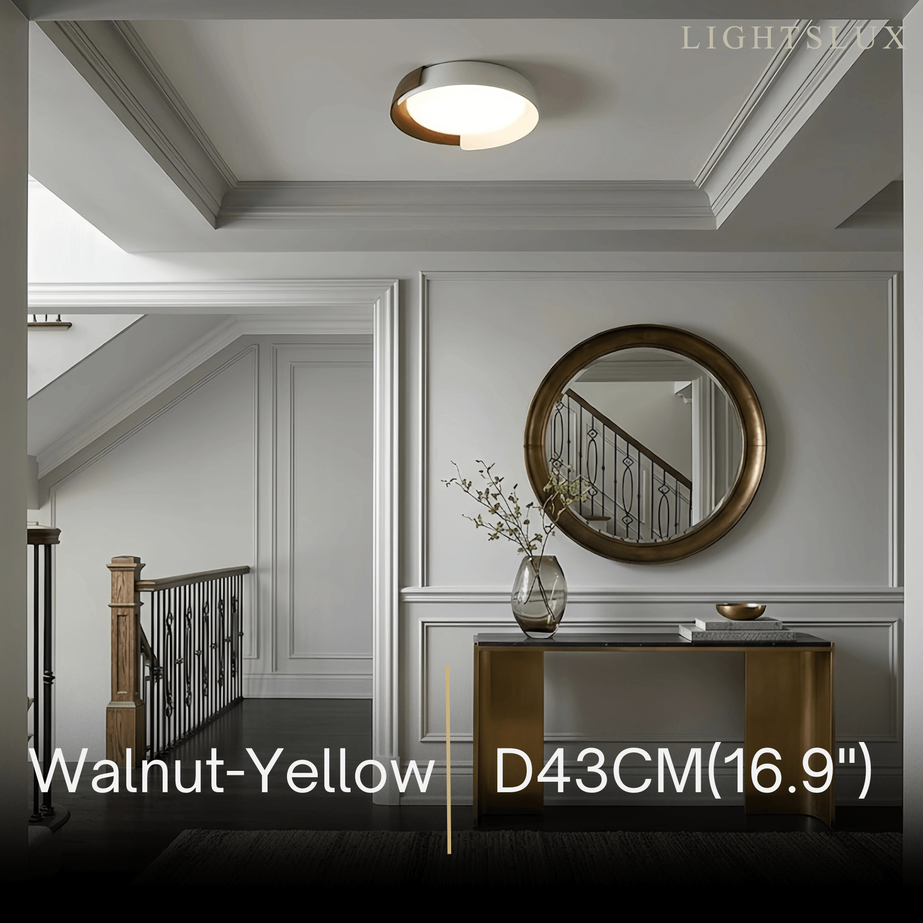 Modern Round Flush Mount Ceiling Light – Metal & Acrylic LED Fixture for Bedroom - Flindria