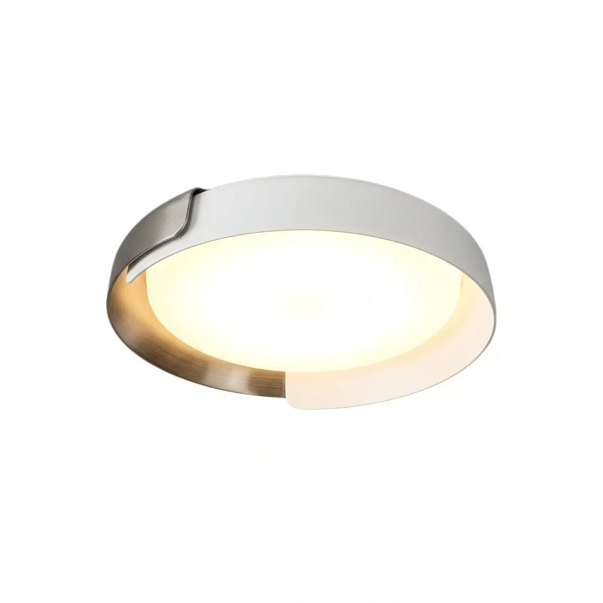 Modern Round Flush Mount Ceiling Light – Metal & Acrylic LED Fixture for Bedroom - Flindria