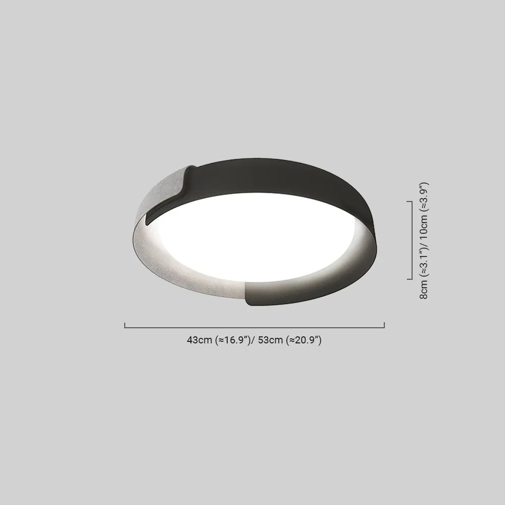 Modern Round Flush Mount Ceiling Light – Metal & Acrylic LED Fixture for Bedroom - Flindria
