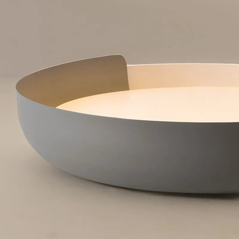 Modern Round Flush Mount Ceiling Light – Metal & Acrylic LED Fixture for Bedroom - Flindria