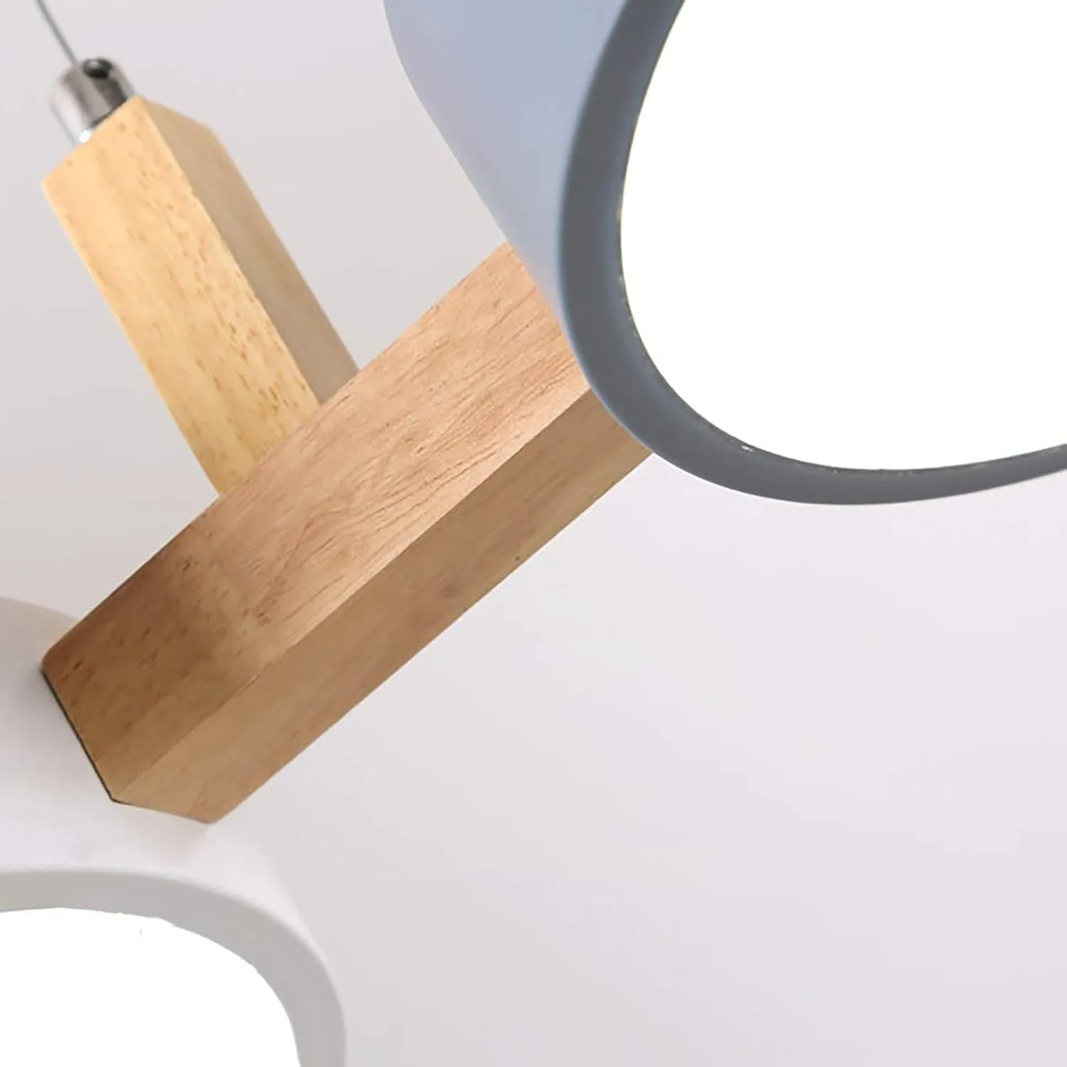 Nordic 3-Disc Pendant Light – Metal & Wood Lamp for Living Room - Flindria