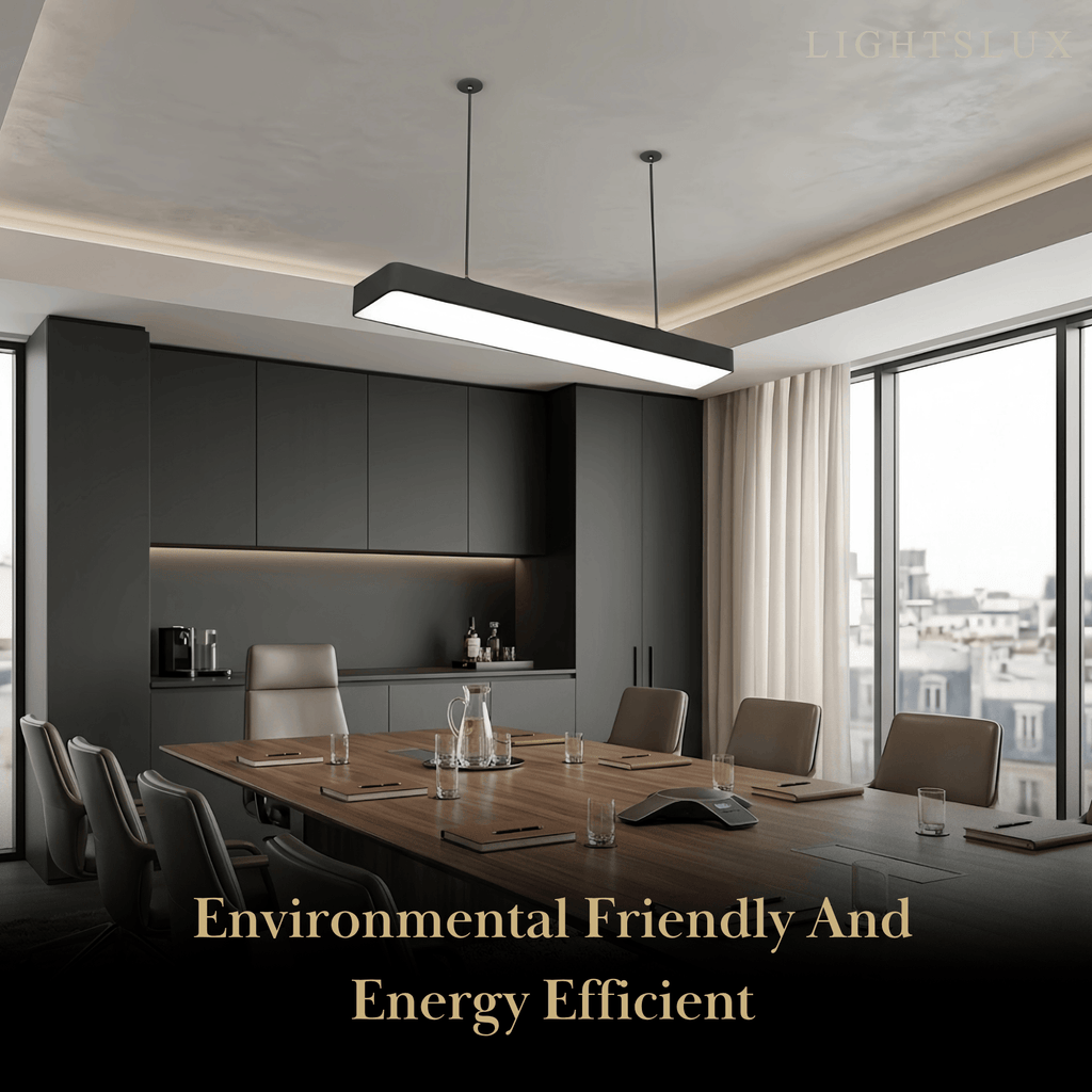 Minimalist Black Pendant Light – Rectangular Acrylic Lamp for Study/Dining Room - Flindria