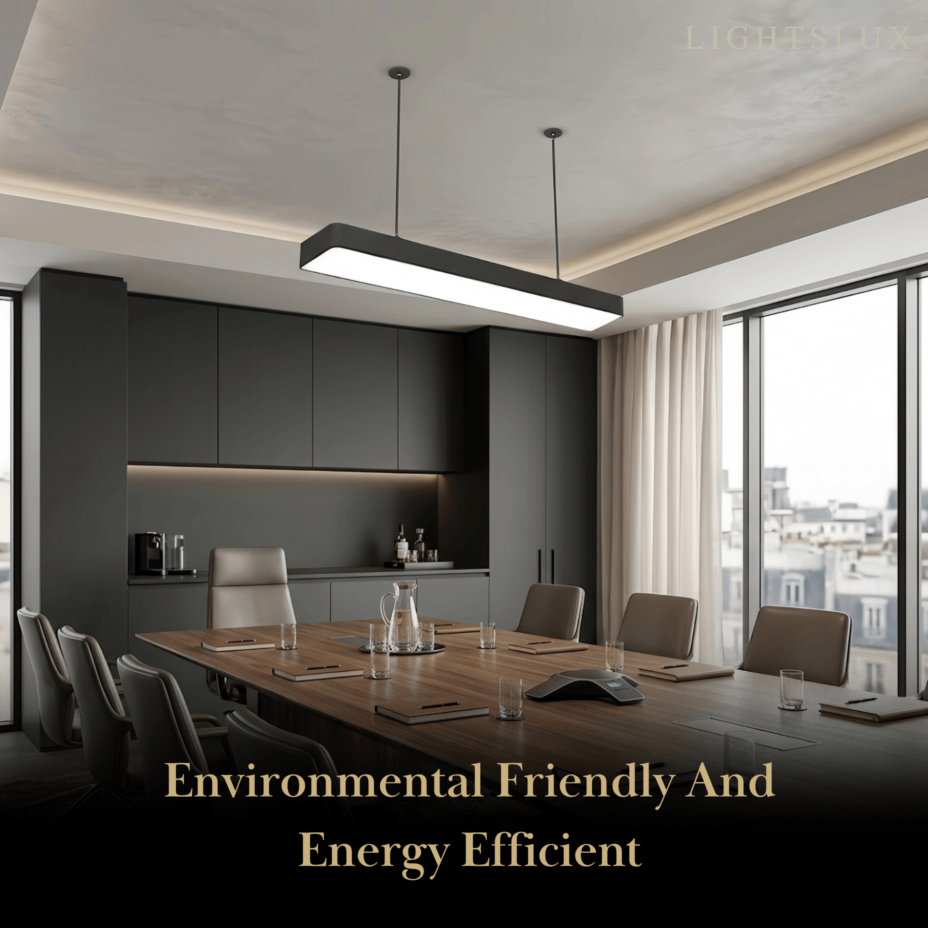 Minimalist Black Pendant Light – Rectangular Acrylic Lamp for Study/Dining Room - Flindria