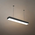 Minimalist Black Pendant Light – Rectangular Acrylic Lamp for Study/Dining Room - Flindria