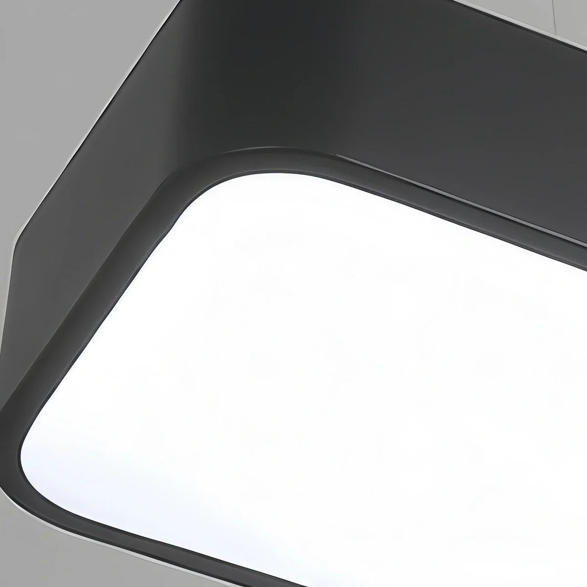 Minimalist Black Pendant Light – Rectangular Acrylic Lamp for Study/Dining Room - Flindria