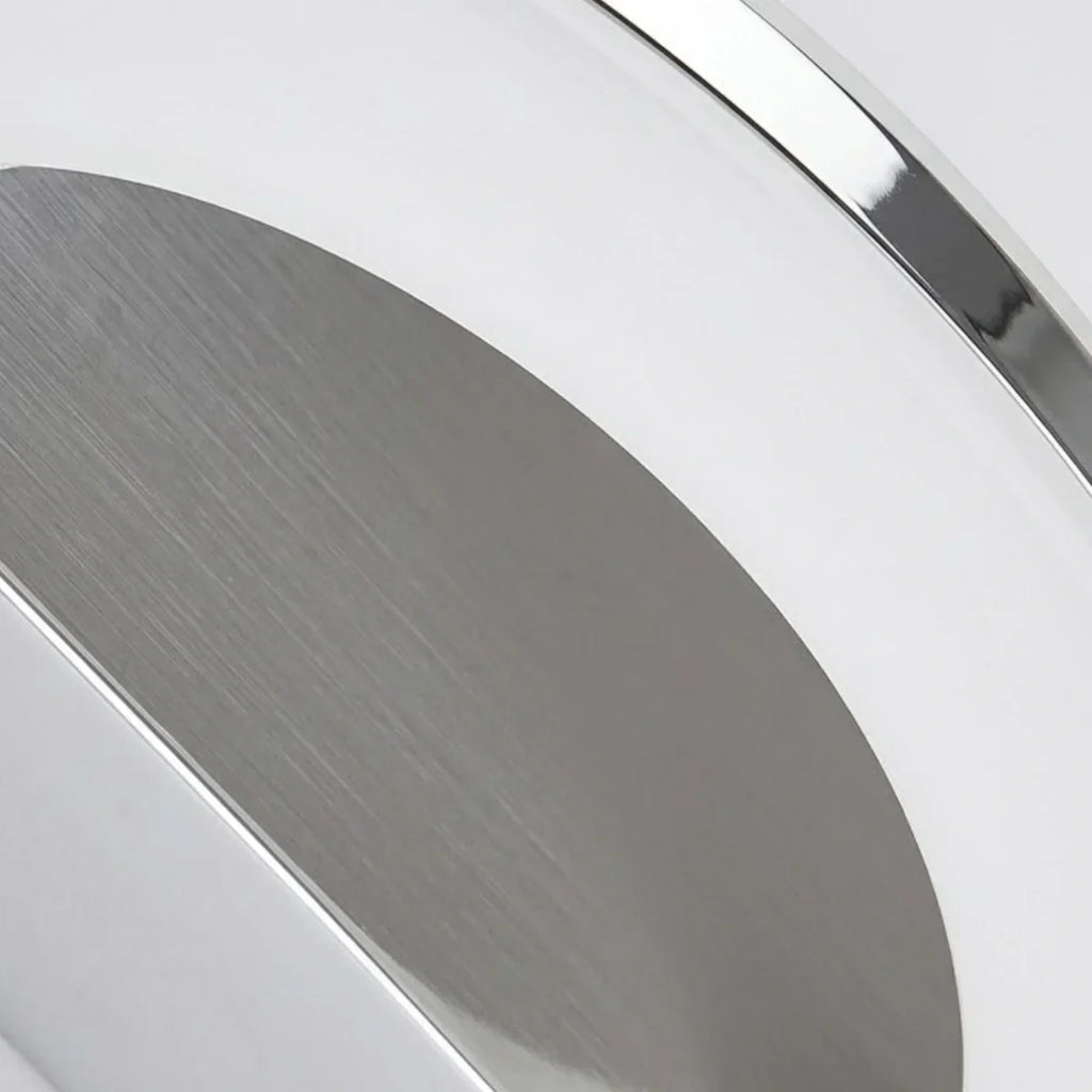 Lámpara de tocador elíptica moderna – Metal cromado y acrílico para baño - Flindria