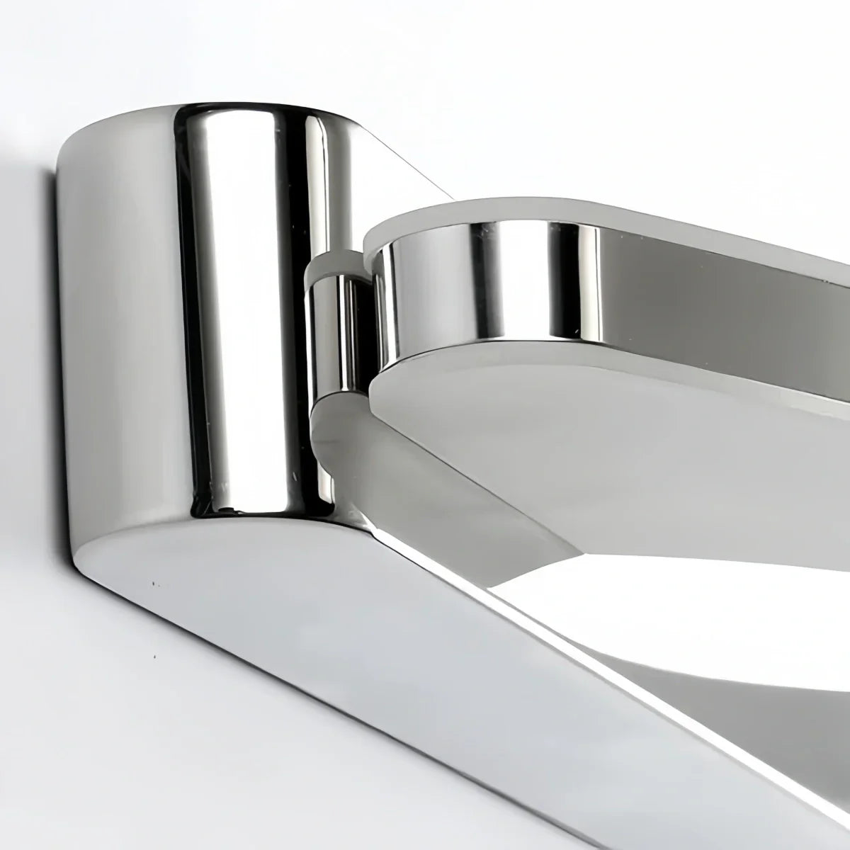 Lámpara de tocador elíptica moderna – Metal cromado y acrílico para baño - Flindria