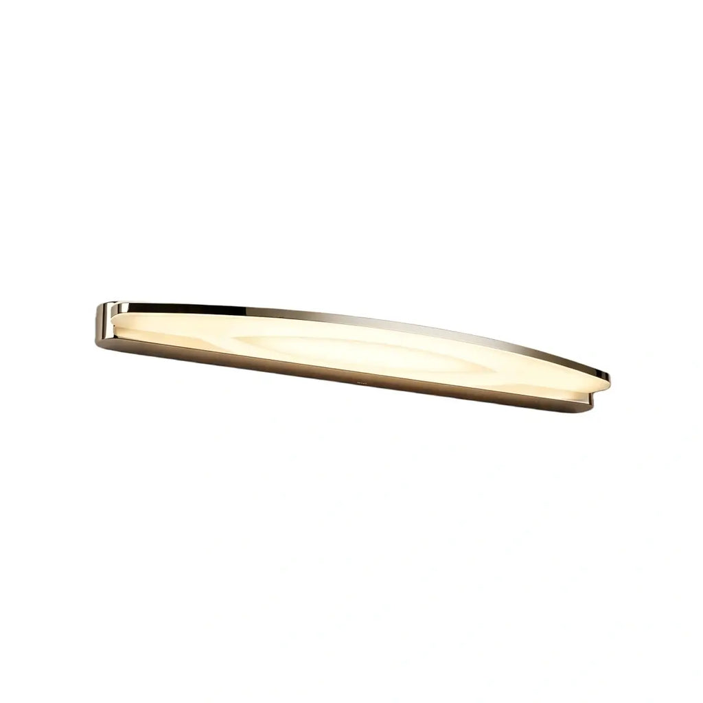 Lámpara de tocador elíptica moderna – Metal cromado y acrílico para baño - Flindria
