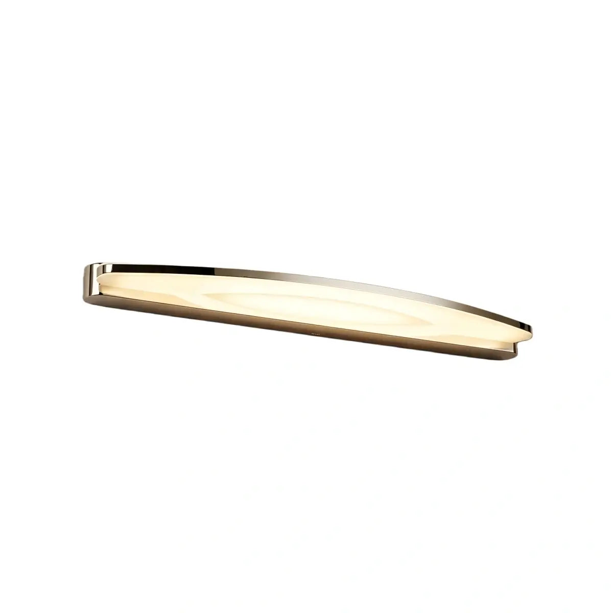 Lámpara de tocador elíptica moderna – Metal cromado y acrílico para baño - Flindria