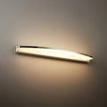 Lámpara de tocador elíptica moderna – Metal cromado y acrílico para baño - Flindria