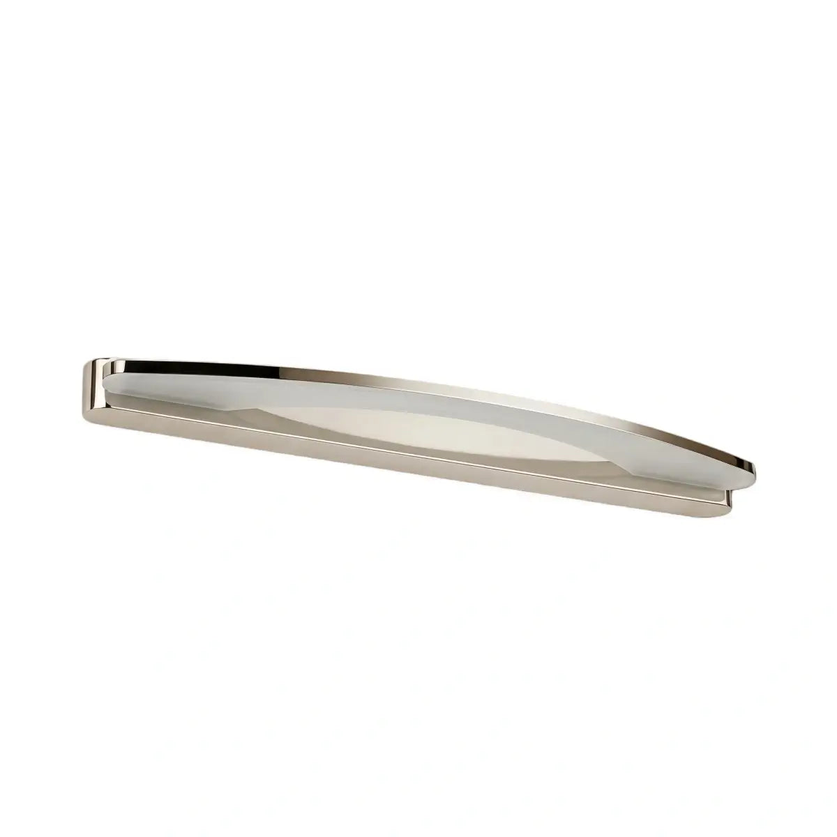 Lámpara de tocador elíptica moderna – Metal cromado y acrílico para baño - Flindria