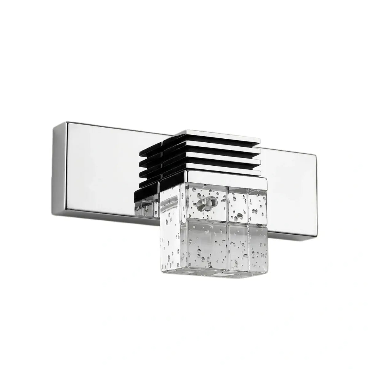 Luz de tocador cuadrada moderna— marco de cristal y metal IP44 para baño - Flindria