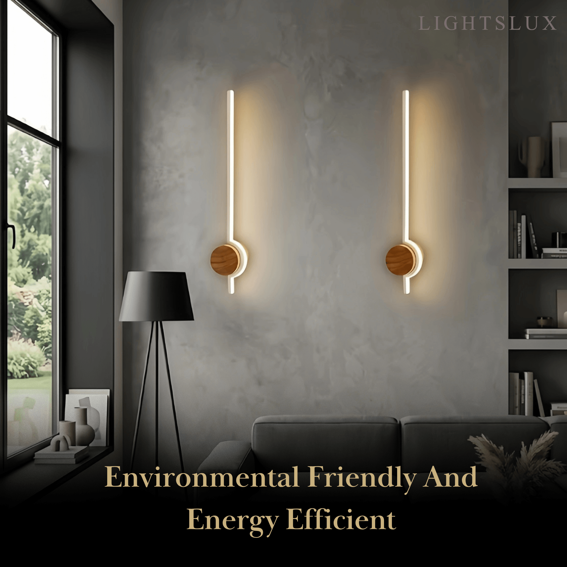 Nordic Wood & Acrylic Wall Lamp - White/Gold/Black for Dining Room - Flindria