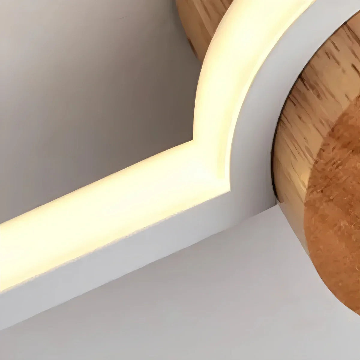 Nordic Wood & Acrylic Wall Lamp - White/Gold/Black for Dining Room - Flindria