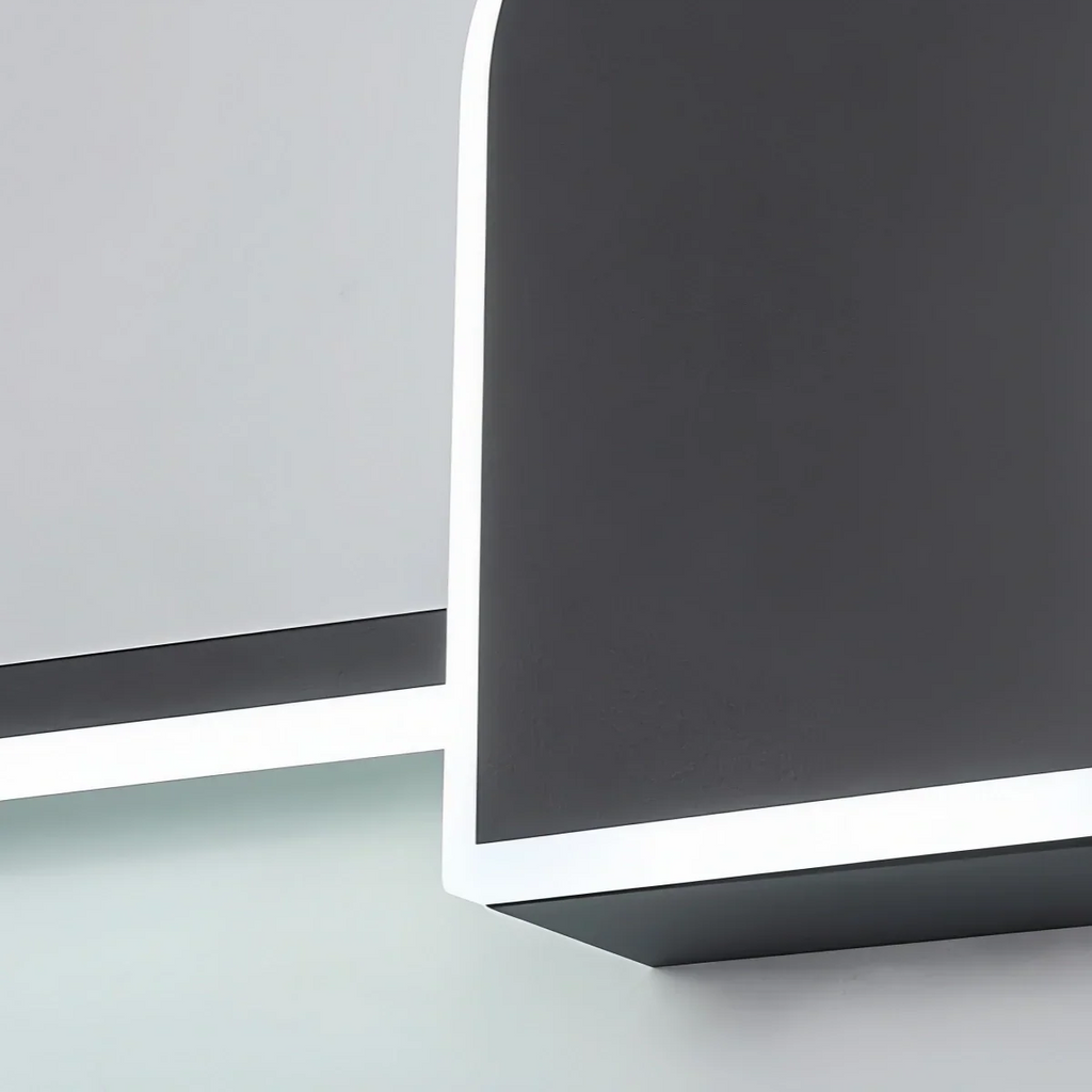 Luz de Tocador Moderna Negro/Blanco – Diseño Lineal de Metal y Acrílico para Baño - Flindria