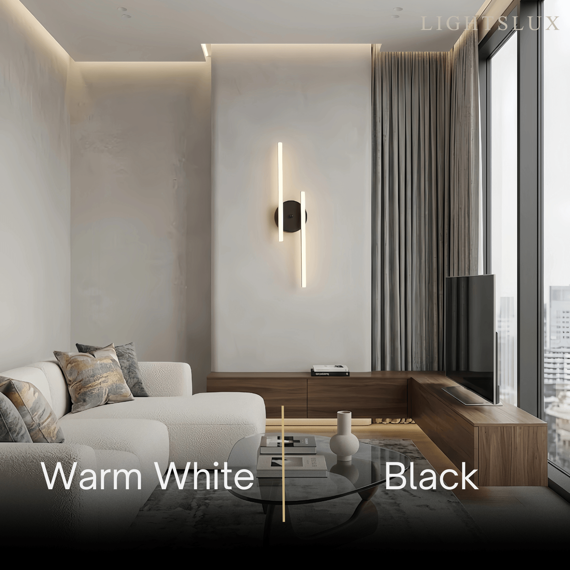 Modern Black/Silver Double Linear Wall Light – Metal & Silicagel for Bathroom - Flindria