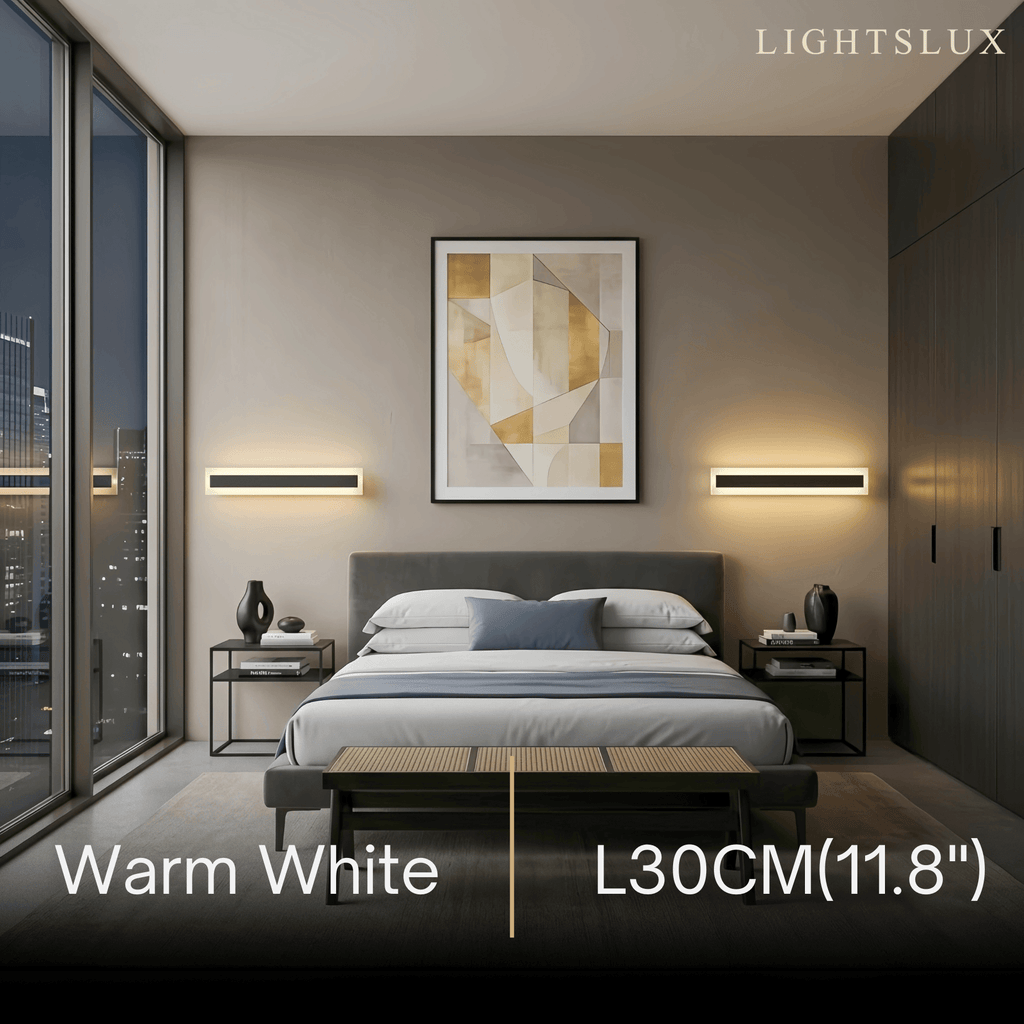 Minimalist Black LED Wall Lamp - Waterproof Metal & Acrylic Linear Bathroom - Flindria