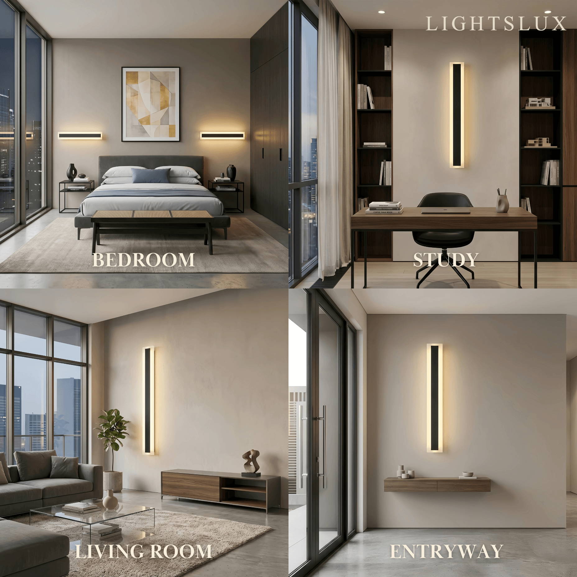 Minimalist Black LED Wall Lamp - Waterproof Metal & Acrylic Linear Bathroom - Flindria