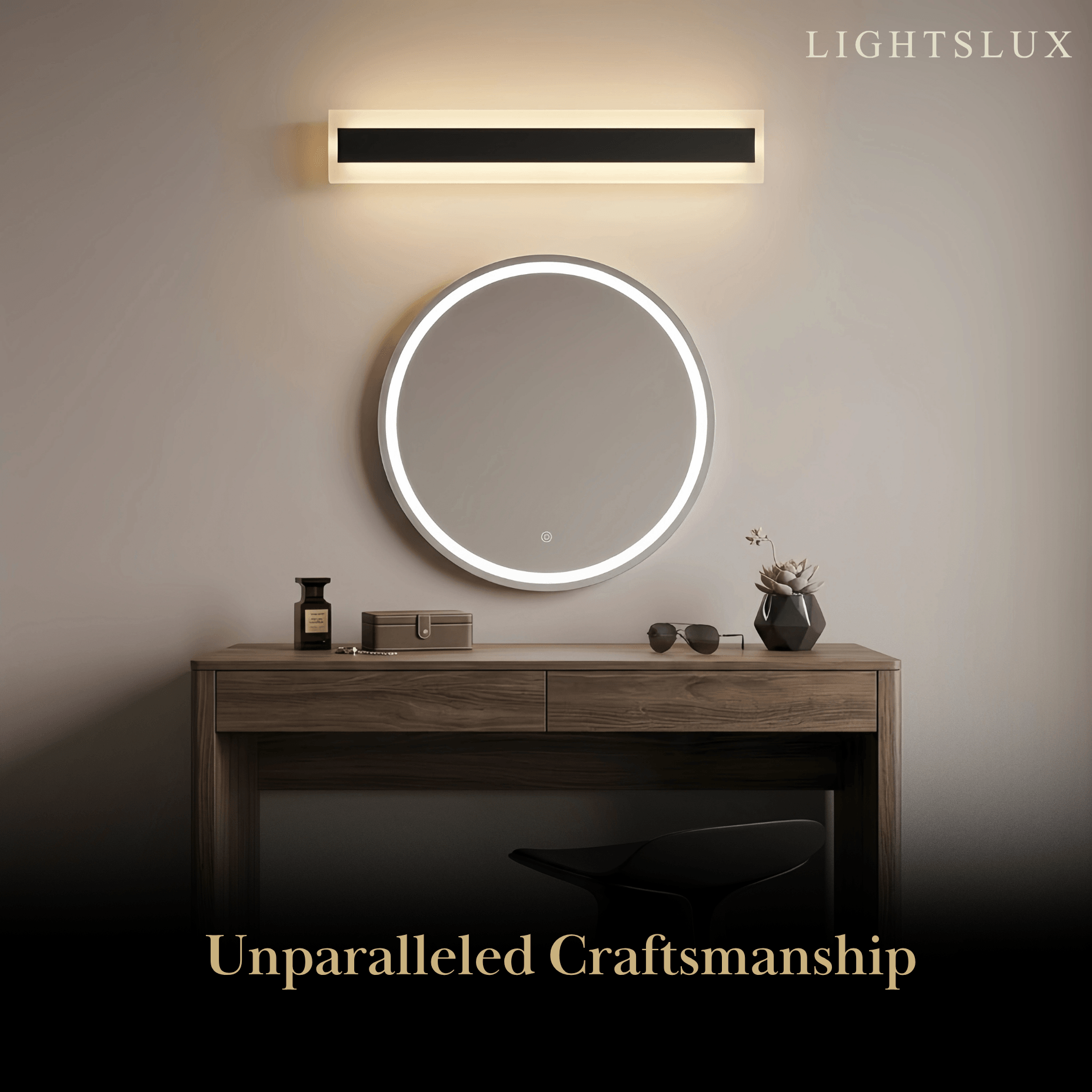 Minimalist Black LED Wall Lamp - Waterproof Metal & Acrylic Linear Bathroom - Flindria