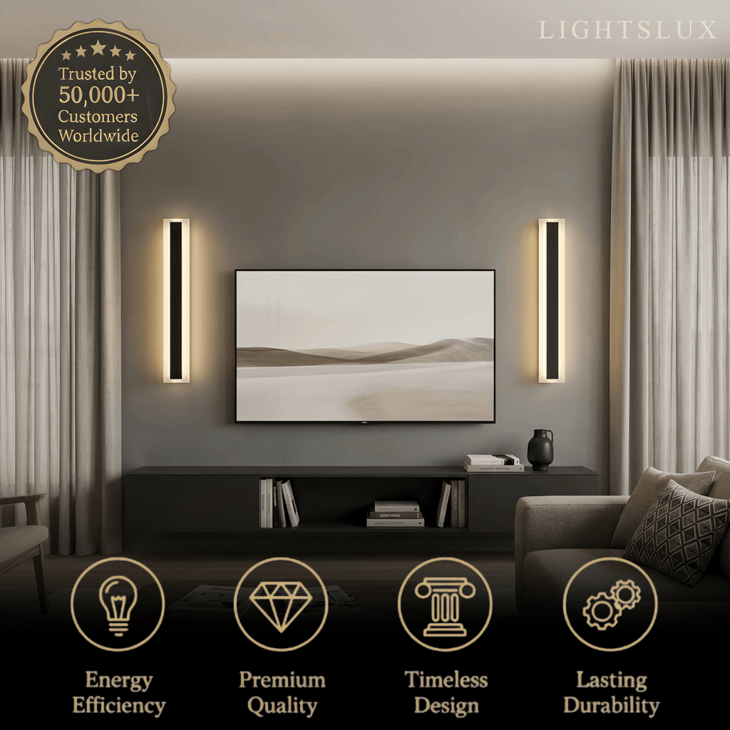Minimalist Black LED Wall Lamp - Waterproof Metal & Acrylic Linear Bathroom - Flindria