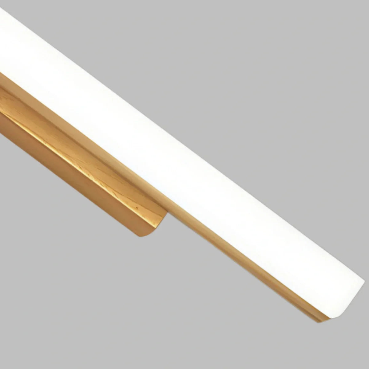 Minimalist Wall Lamp - Mirror Front Linear Design in Wood for Bathroom - Flindria
