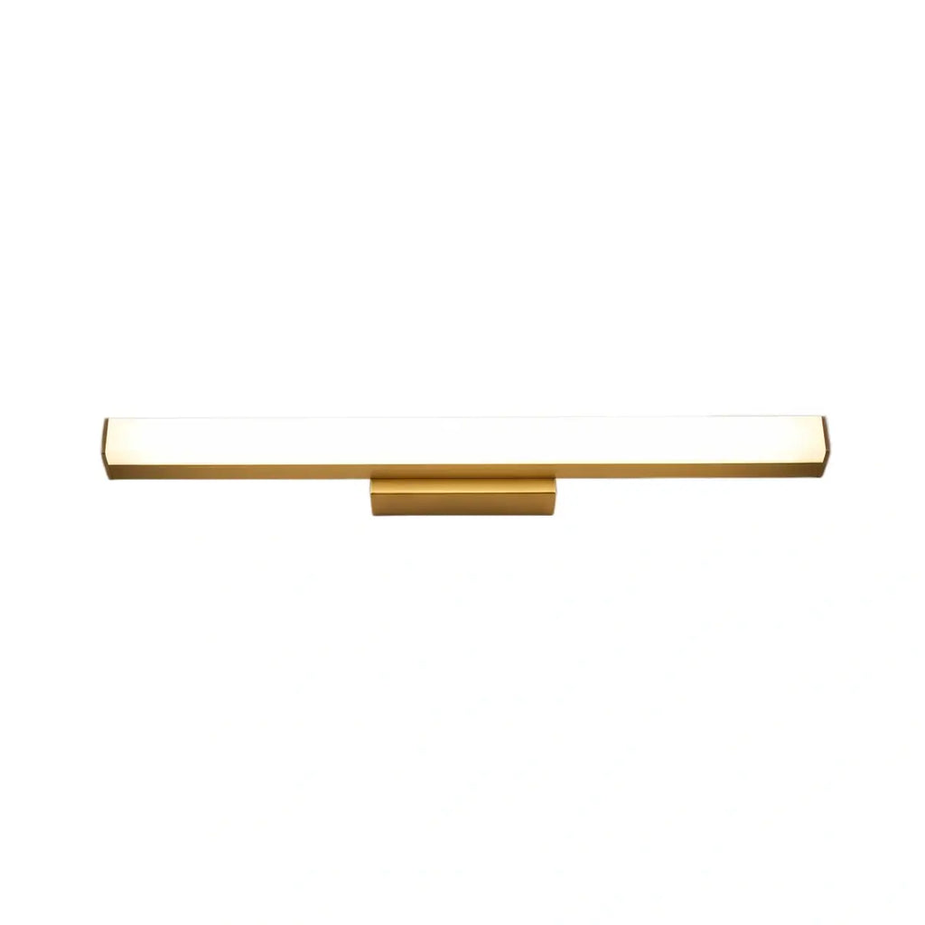 Minimalist Wall Lamp - Mirror Front Linear Design in Wood for Bathroom - Flindria