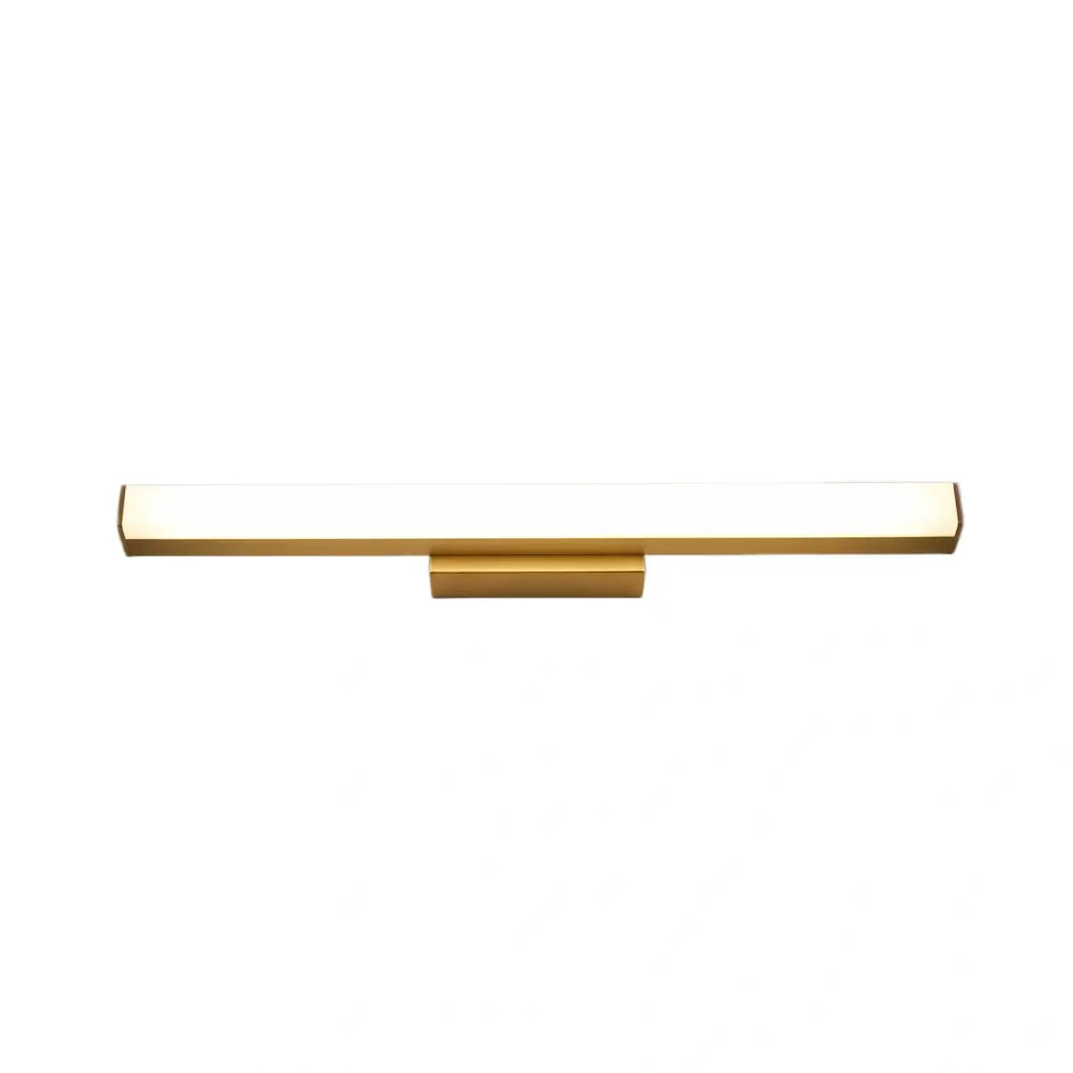 Minimalist Wall Lamp - Mirror Front Linear Design in Wood for Bathroom - Flindria