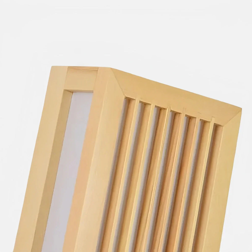 Wabi-sabi Wood Wall Lamp – Rectangular Log Color for Living Room/Bedroom - Flindria