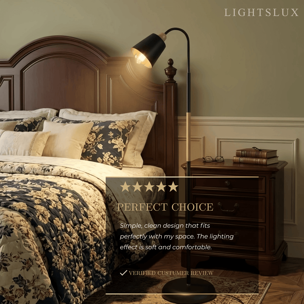 Modern Double Head Floor Lamp — Black/White Metal with Adjustable Living Room - Flindria