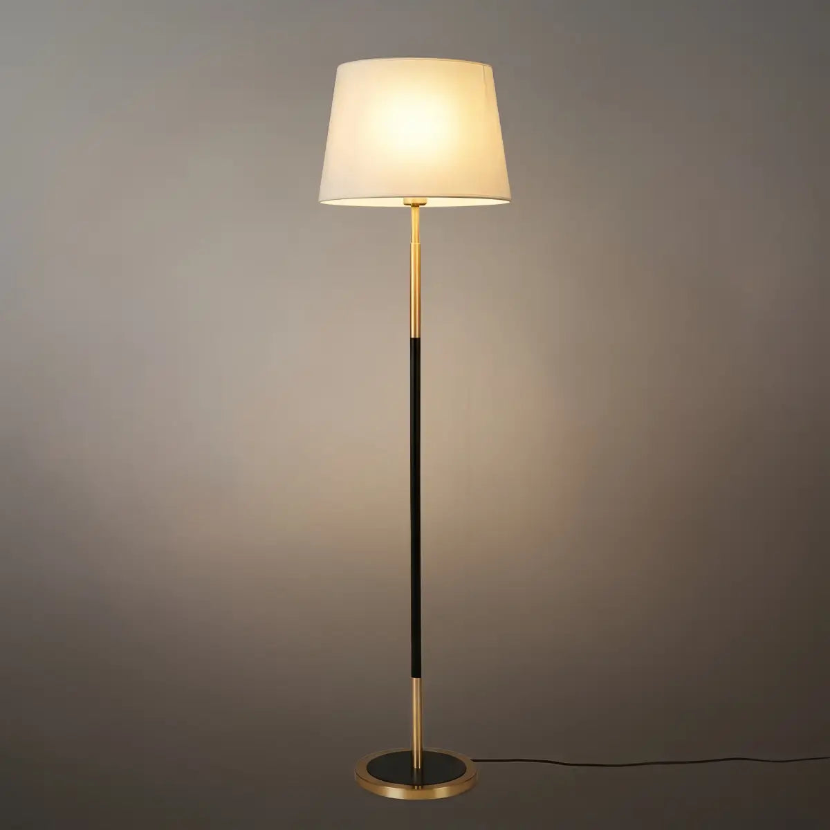 Modern Cylinder Fabric Floor Lamp —  Metal Frame with Warm Glow Indoor - Flindria