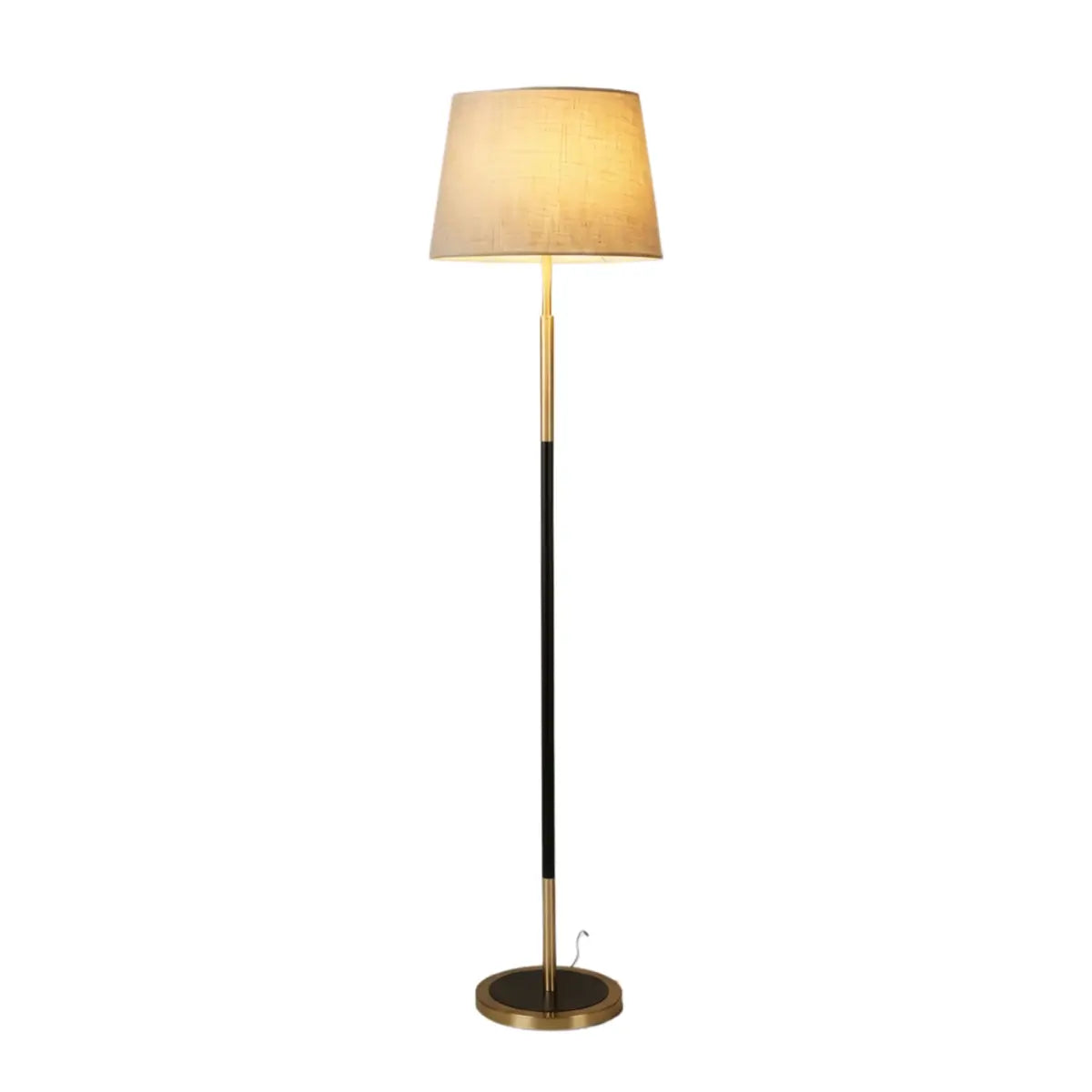 Modern Cylinder Fabric Floor Lamp —  Metal Frame with Warm Glow Indoor - Flindria