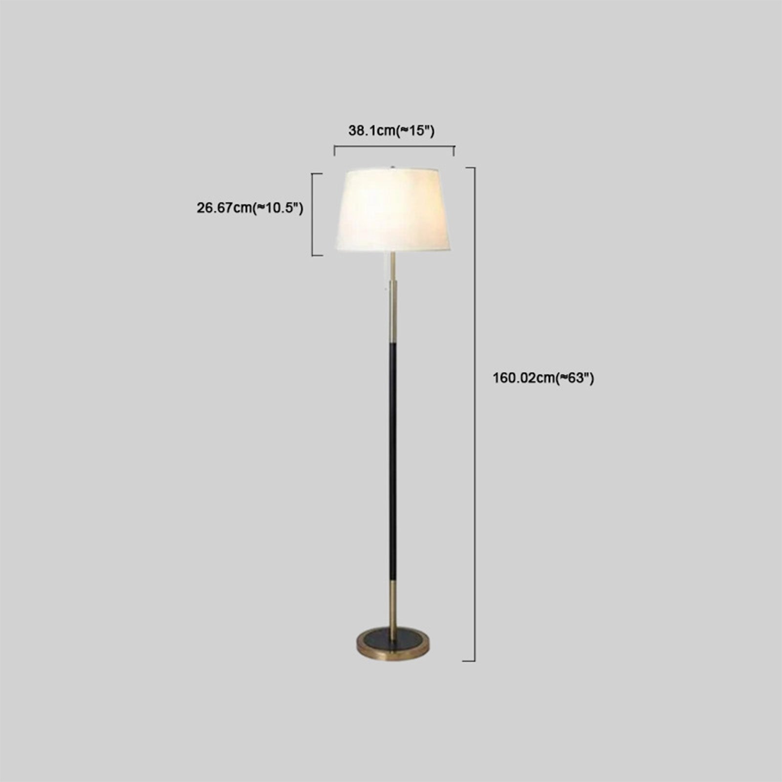 Modern Cylinder Fabric Floor Lamp —  Metal Frame with Warm Glow Indoor - Flindria