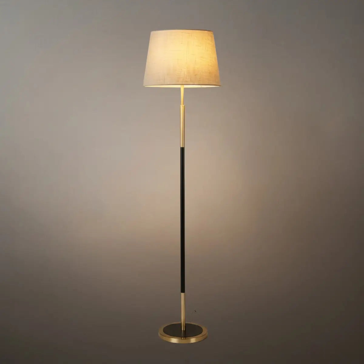 Modern Cylinder Fabric Floor Lamp —  Metal Frame with Warm Glow Indoor - Flindria