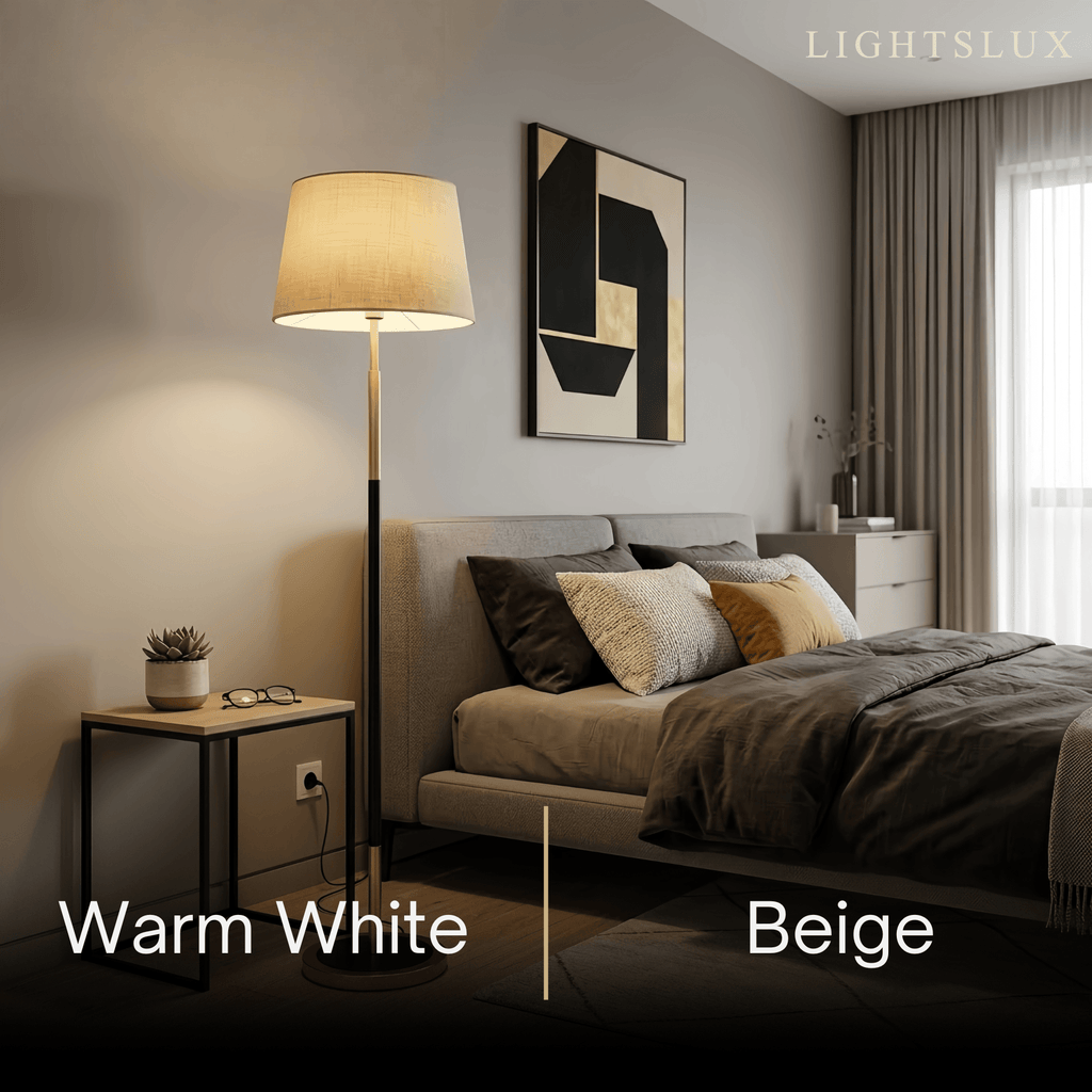 Modern Cylinder Fabric Floor Lamp —  Metal Frame with Warm Glow Indoor - Flindria