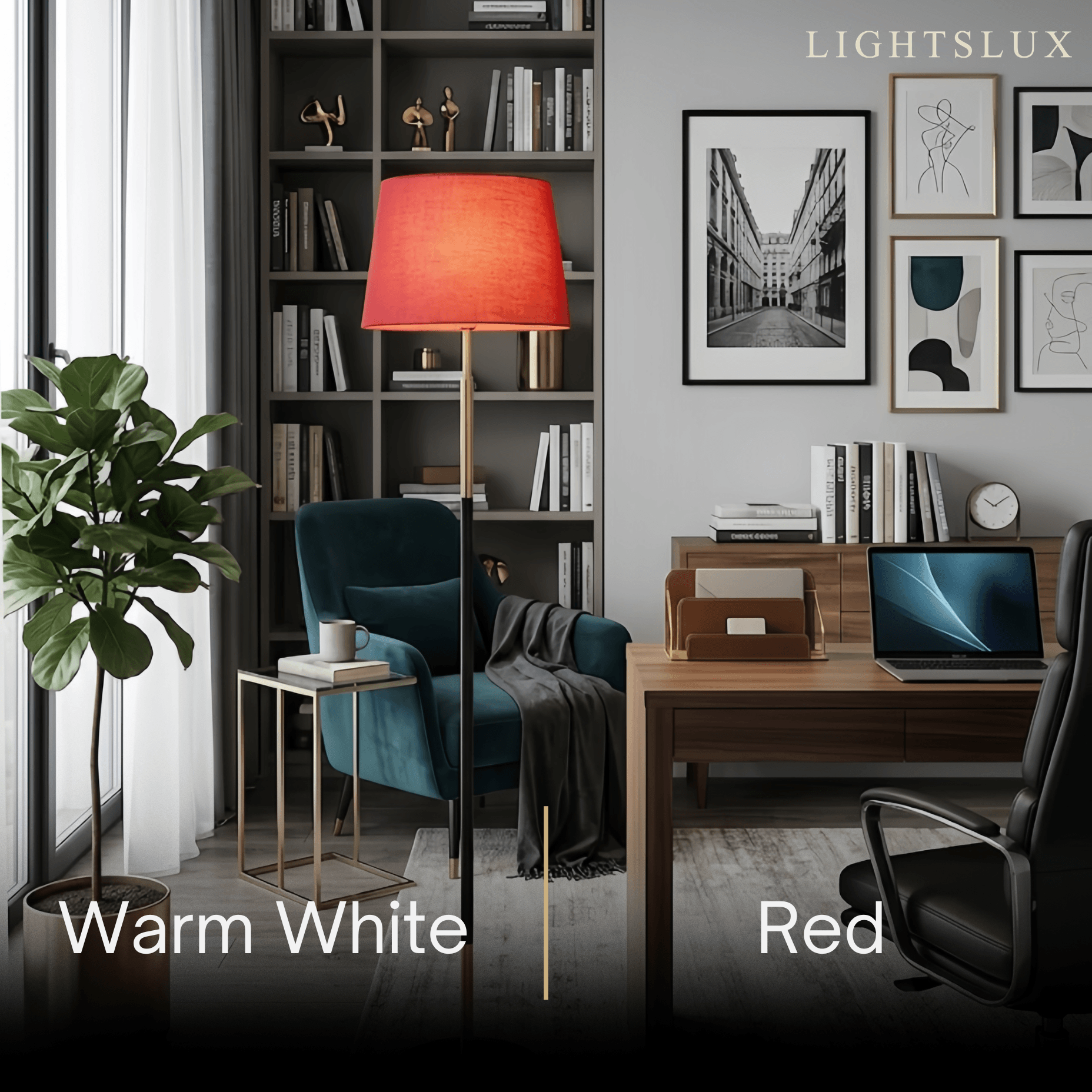 Modern Cylinder Fabric Floor Lamp —  Metal Frame with Warm Glow Indoor - Flindria