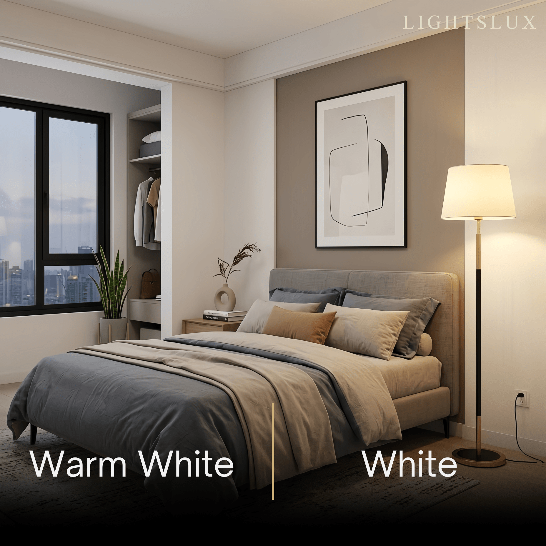 Modern Cylinder Fabric Floor Lamp —  Metal Frame with Warm Glow Indoor - Flindria