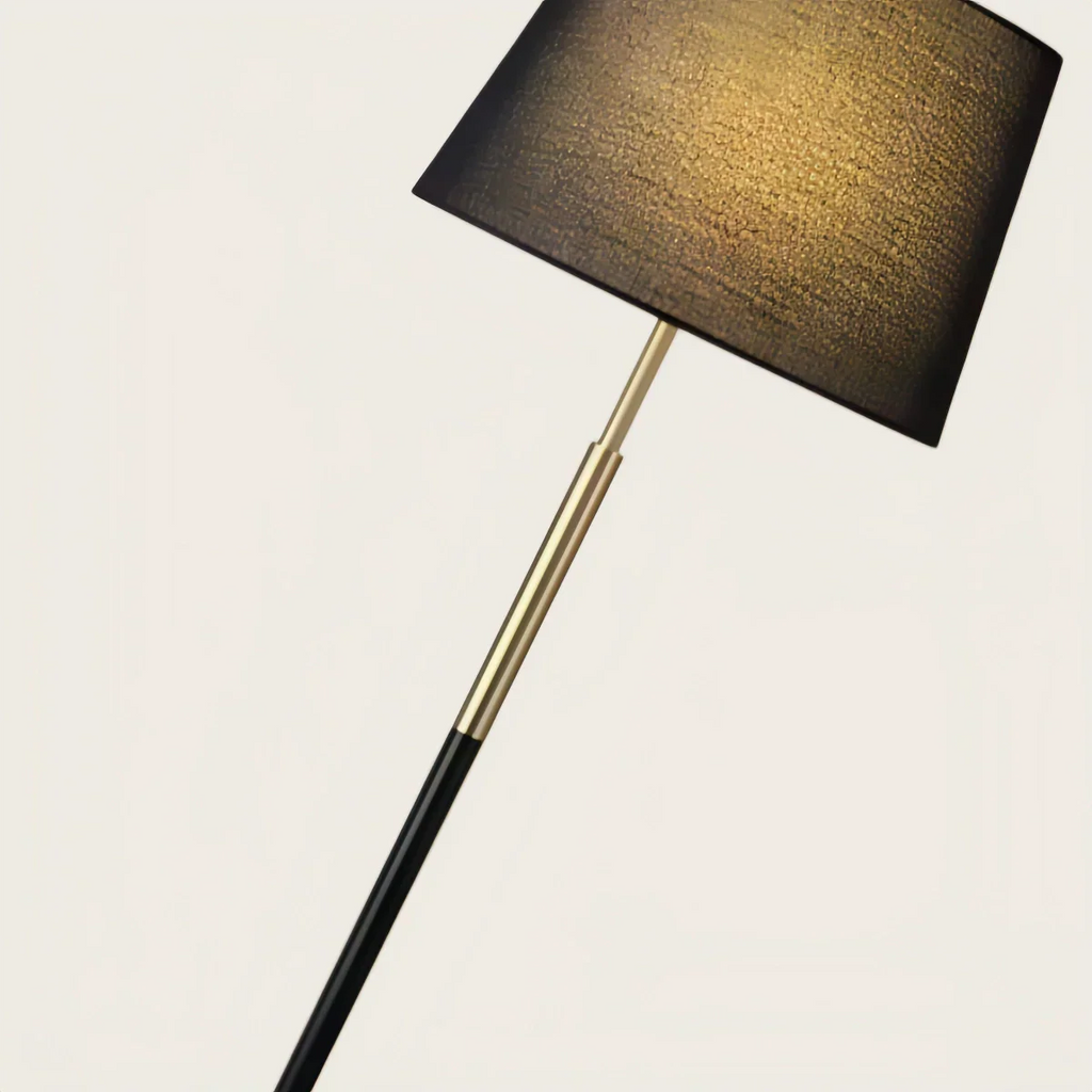 Modern Cylinder Fabric Floor Lamp —  Metal Frame with Warm Glow Indoor - Flindria