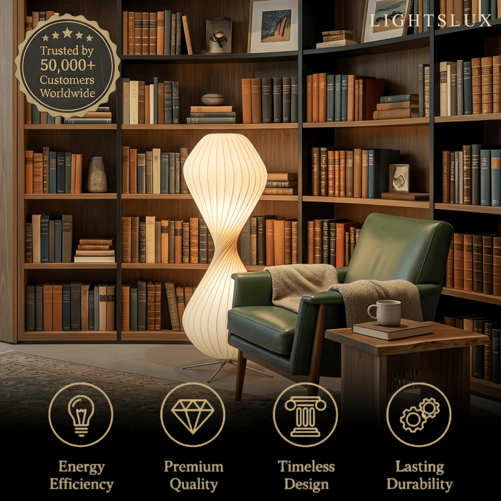 Art Deco Floor Lamp – White Pleated Fabric & Metal for Bedroom - Flindria