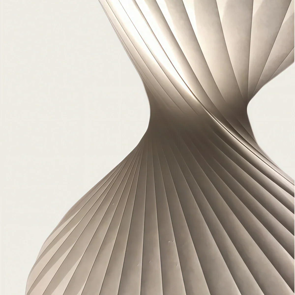 Art Deco Floor Lamp – White Pleated Fabric & Metal for Bedroom - Flindria