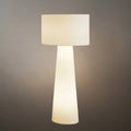 Minimalist Cylindrical Floor Lamp - White Metal & Fabric for Living Room - Flindria