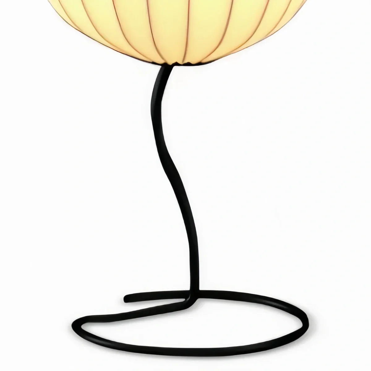 Japanese Style Floor Lamp with Pear-Shaped — White Metal for Bedroom - Flindria