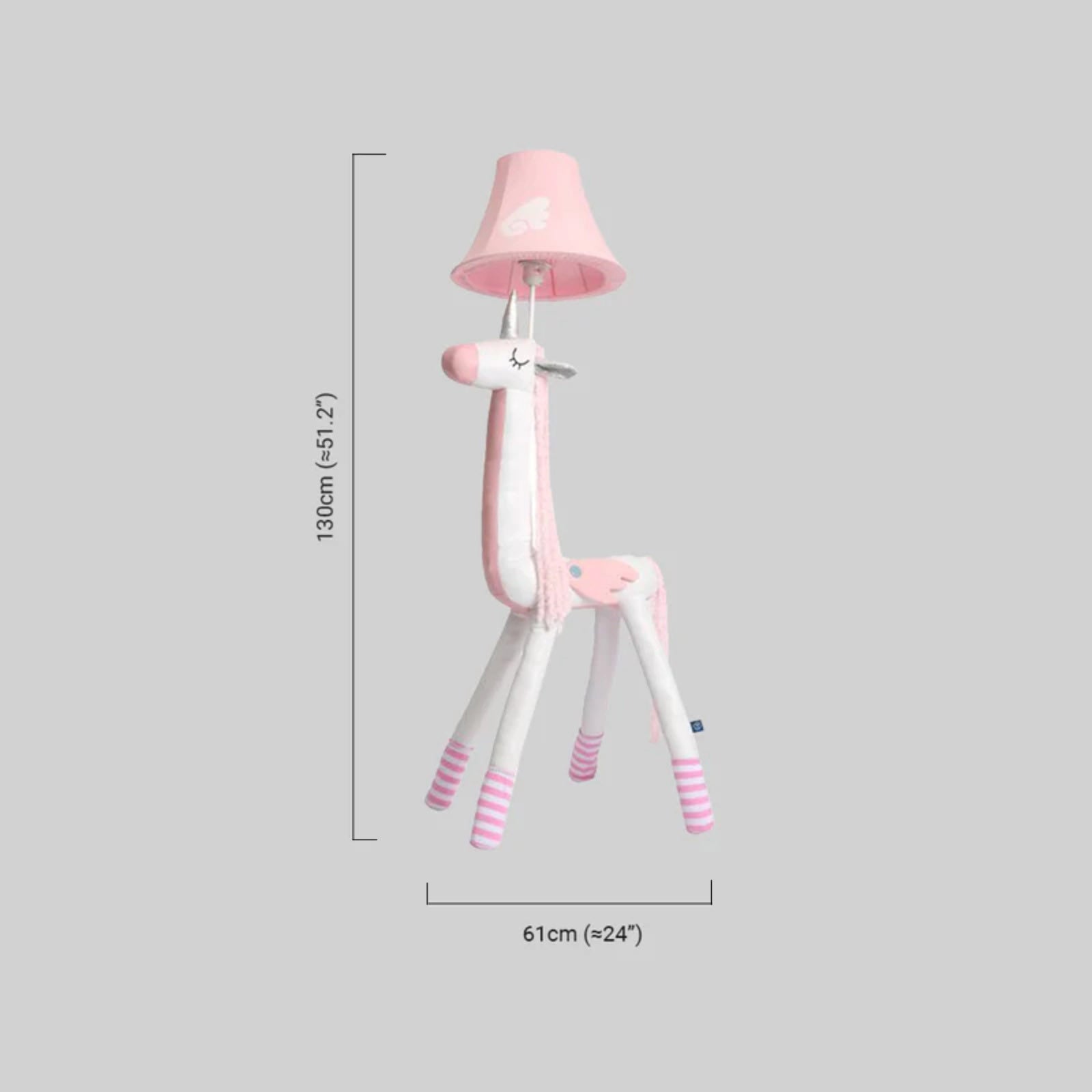 Nordic Unicorn Floor Lamp – Plush & Metal for Dining Room/Kid's Room - Flindria