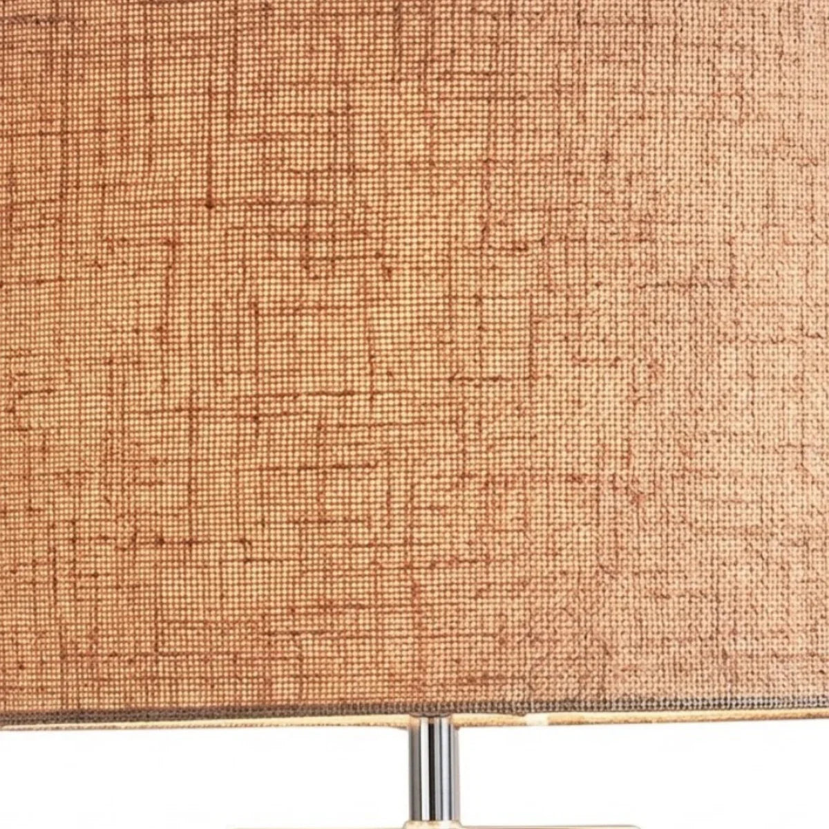 Modern Floor Lamp with Cylindrical Fabric Shade — Beige Metal for Bedroom - Flindria