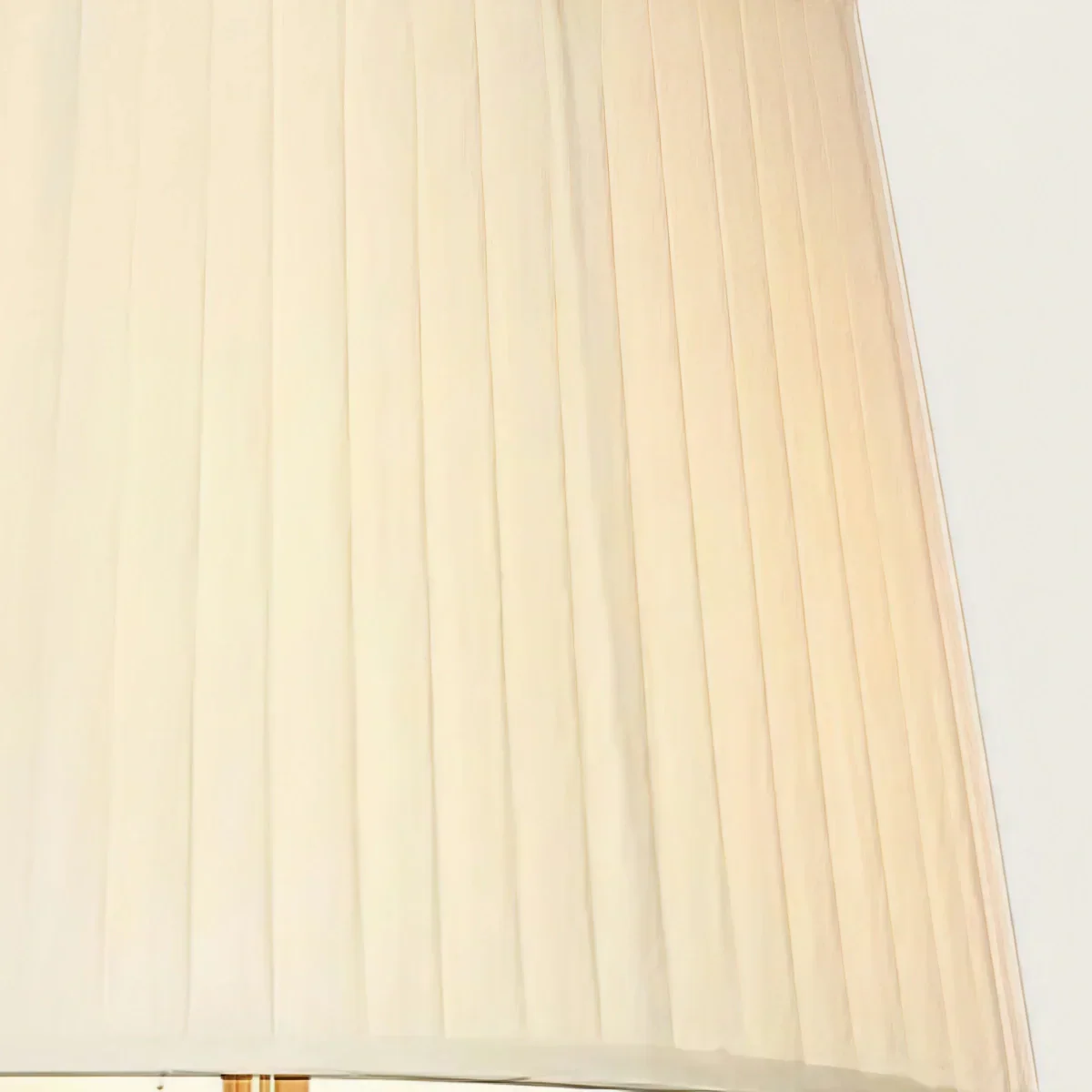 Modern Floor Lamp — Brass Metal & Fabric Cylinder Shade Living Room - Flindria